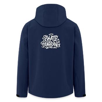 Skateboarding Graffiti Handschrift - Recycelte Männer Softshell-Jacke von Stanley/Stella - Navy - Hinten - AI Model Male 185 light (185cm)