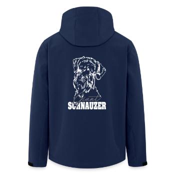 GEANT SCHNAUZER Portrait de Wilsign - Veste softshell homme en polyester recyclé Stanley/Stella - marine - Dos - AI Model Male 185 light (185cm)
