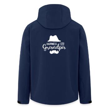 Happines wird Opa genannt - Recycelte Männer Softshell-Jacke von Stanley/Stella - Navy - Hinten - AI Model Male 185 light (185cm)