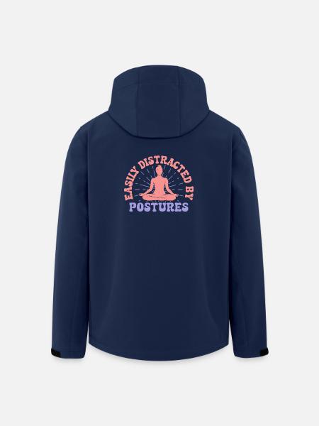 Yoga Easily Distracted By Postures Funny Yoga - Recycelte Männer Softshell-Jacke von Stanley/Stella - Navy