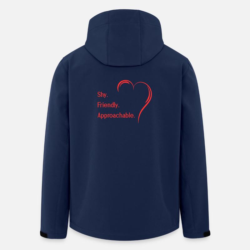 Flirtende Introvertierte Schüchtern Freundlich Zugänglich - Recycelte Männer Softshell-Jacke von Stanley/Stella - Navy