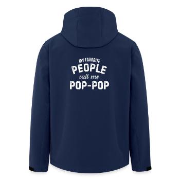 Meine Lieblingsleute nennen mich Pop-pop lustiger Opa - Recycelte Männer Softshell-Jacke von Stanley/Stella - Navy - Hinten - AI Model Male 185 light (185cm)