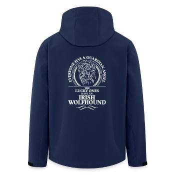IRISH WOLFHOUND Guardian Angel Wilsign's Gift - Men’s Recycled Softshell Jacket by Stanley/Stella - navy - Back - AI Model Male 185 light (185cm)