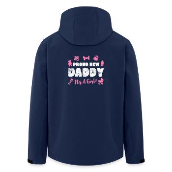 Vater Vaterschaft Baby Geburt - Recycelte Männer Softshell-Jacke von Stanley/Stella - Navy - Hinten - AI Model Male 185 light (185cm)