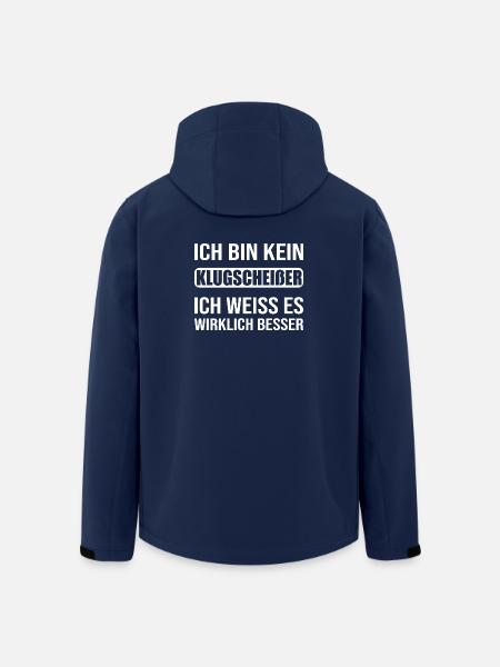 Ich bin kein Klugscheißer ich weiß es echt besser - Recycelte Männer Softshell-Jacke von Stanley/Stella - Navy