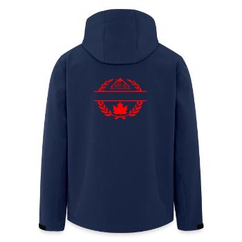Canada maple leaf farm laurel wreath - Men’s Recycled Softshell Jacket by Stanley/Stella - navy - Back - AI Model Male 185 light (185cm)