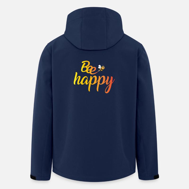 Biene glücklich Gradient Schrift - Recycelte Männer Softshell-Jacke von Stanley/Stella - Navy