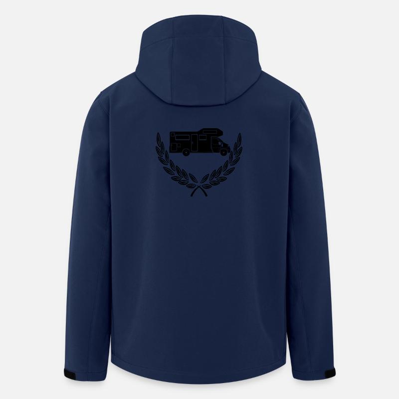 Wohnmobil im Lorbeerkranz - Recycelte Männer Softshell-Jacke von Stanley/Stella - Navy