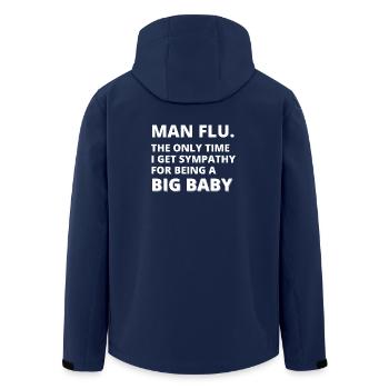 Mann Grippe Big Baby Grafik T-Shirt - Recycelte Männer Softshell-Jacke von Stanley/Stella - Navy - Hinten - AI Model Male 185 light (185cm)