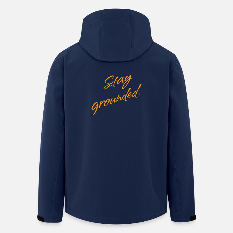Stay Grounded – Mindfulness Spruch - Recycelte Männer Softshell-Jacke von Stanley/Stella - Navy