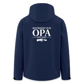 Befördert zum Opa 2027 Schwangerschaft ankündigen - Recycelte Männer Softshell-Jacke von Stanley/Stella - Navy - Hinten - AI Model Male 185 light (185cm)