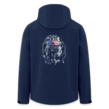 BRIARD Amérique Flag Lunettes de soleil Chiens Wilsigns - Veste softshell homme en polyester recyclé Stanley/Stella - marine - Dos - AI Model Male 185 light (185cm)