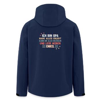 Ich bin Opa und liebe meinen Enkel - Recycelte Männer Softshell-Jacke von Stanley/Stella - Navy - Hinten - AI Model Male 185 light (185cm)