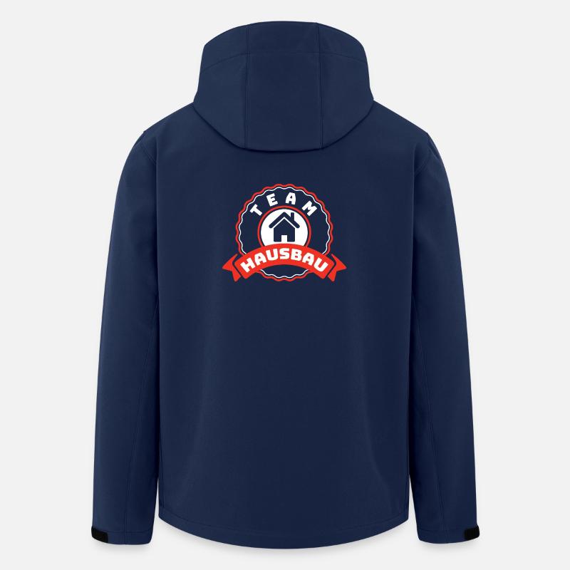 Hausbau Team Emblem Shirt - Recycelte Männer Softshell-Jacke von Stanley/Stella - Navy