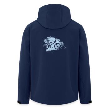 Brushstroke Fahrrad-Splash - Recycelte Männer Softshell-Jacke von Stanley/Stella - Navy - Hinten - AI Model Male 185 light (185cm)