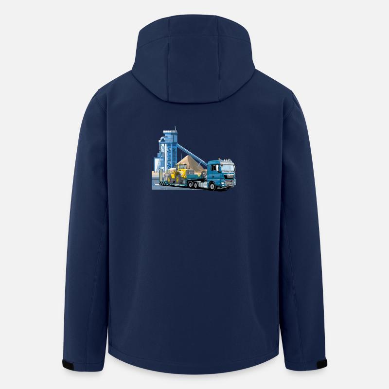 Tieflader im Kieswerk - Recycelte Männer Softshell-Jacke von Stanley/Stella - Navy