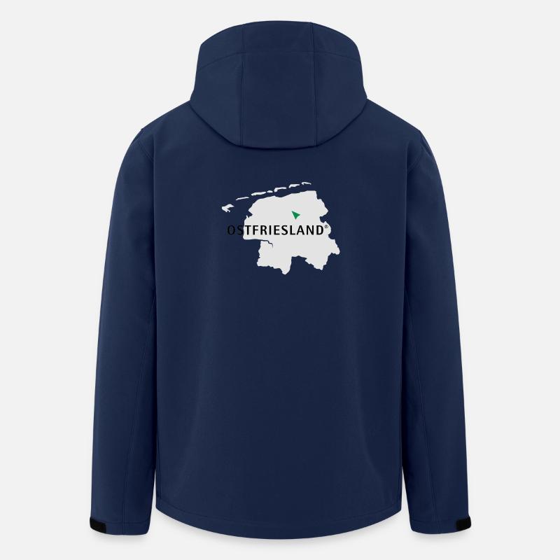 Ostfriesland Logo Karte - Recycelte Männer Softshell-Jacke von Stanley/Stella - Navy