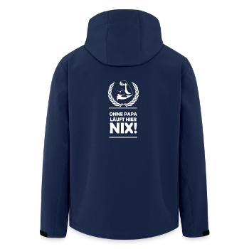 Papa - Recycelte Männer Softshell-Jacke von Stanley/Stella - Navy - Hinten - AI Model Male 185 light (185cm)