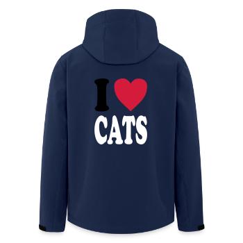 J'adore CATS - Veste softshell homme en polyester recyclé Stanley/Stella - marine - Dos - AI Model Male 185 light (185cm)