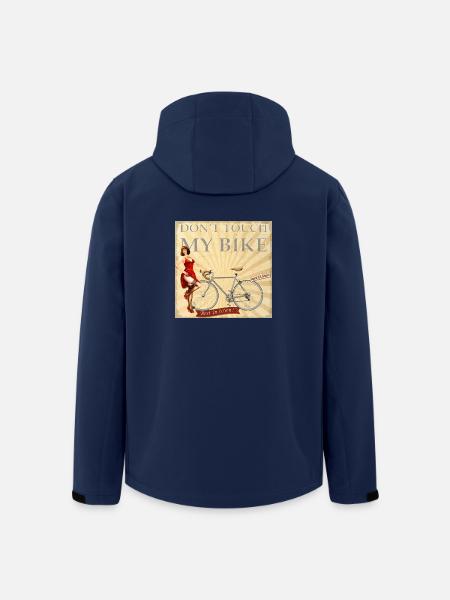 Dont touch my bike - Niemand fasst mein Fahrrad an - Recycelte Männer Softshell-Jacke von Stanley/Stella - Navy