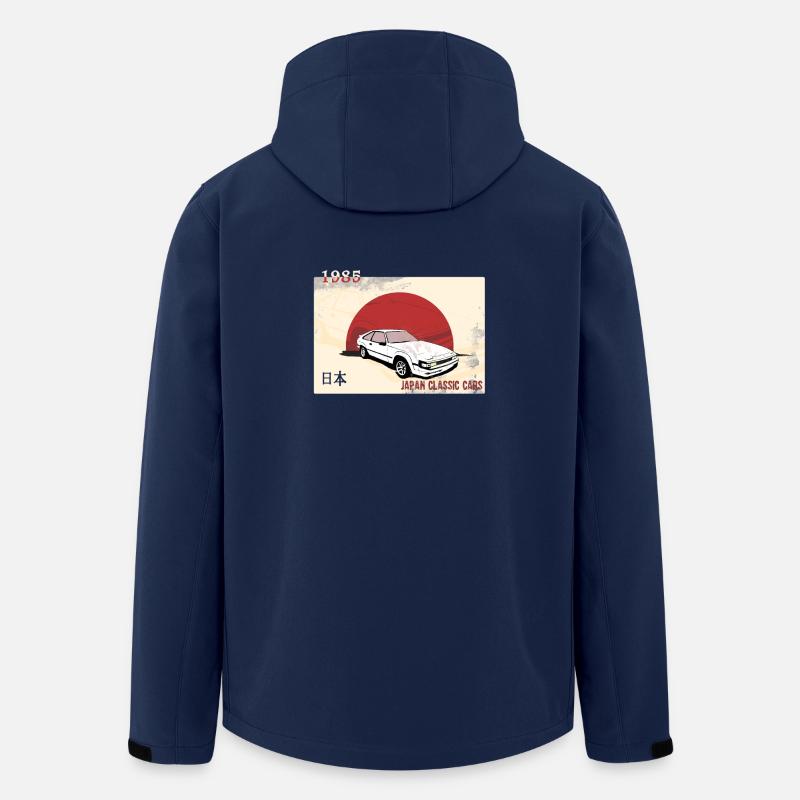 Japanische Autos, klassische Auto, oldtimer - Recycelte Männer Softshell-Jacke von Stanley/Stella - Navy