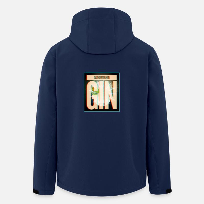 Das kriegen wir Gin - Recycelte Männer Softshell-Jacke von Stanley/Stella - Navy