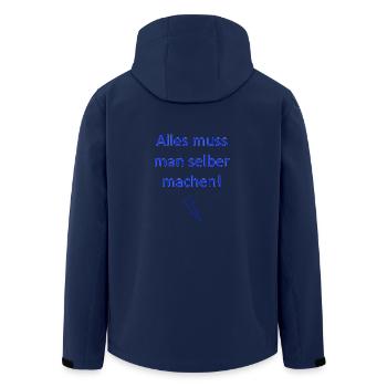 Alles muss man selber machen - Recycelte Männer Softshell-Jacke von Stanley/Stella - Navy - Hinten - AI Model Male 185 light (185cm)