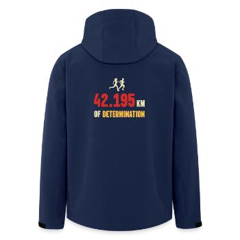 Marathon - 42 195 km de détermination - Veste softshell homme en polyester recyclé Stanley/Stella - marine - Dos - AI Model Male 185 light (185cm)