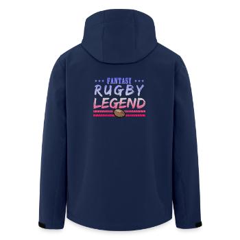 Fantasy Rugby Legende – Rugby Passion Geschenk - Recycelte Männer Softshell-Jacke von Stanley/Stella - Navy - Hinten - AI Model Male 185 light (185cm)