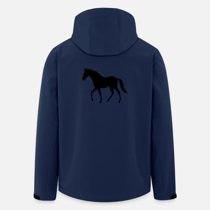Cheval Silhouettes Cavalier Cadeau Noir - Veste softshell homme en polyester recyclé Stanley/Stella - marine