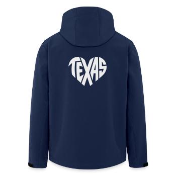 Texas Herz Typografie - Recycelte Männer Softshell-Jacke von Stanley/Stella - Navy - Hinten - AI Model Male 185 light (185cm)