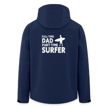 Vollzeit-Vater Teilzeit-Surfer - Recycelte Männer Softshell-Jacke von Stanley/Stella - Navy - Hinten - AI Model Male 185 light (185cm)