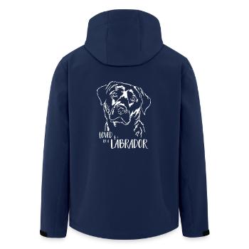 LABRADOR Labbi loved by a Labrador saying Wilsigns - Men’s Recycled Softshell Jacket by Stanley/Stella - navy - Back - AI Model Male 185 light (185cm)