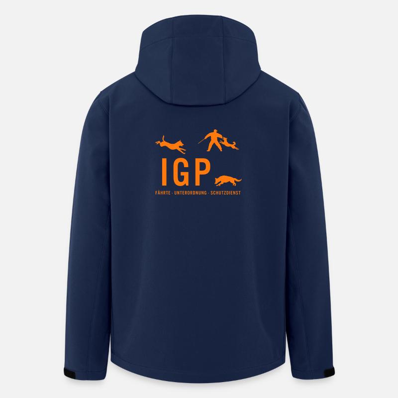 IGP Hundesport - ORANGE - Recycelte Männer Softshell-Jacke von Stanley/Stella - Navy