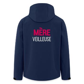 T-shirt idée cadeau mère veilleuse humour - Veste softshell homme en polyester recyclé Stanley/Stella - marine - Dos - AI Model Male 185 light (185cm)