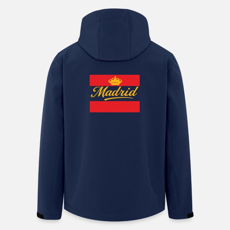 Madrid Krone Design auf Rot - Recycelte Männer Softshell-Jacke von Stanley/Stella - Navy