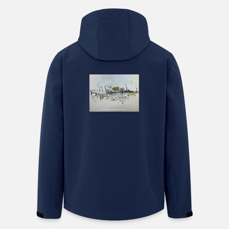 Räucherei Bornholm - Recycelte Männer Softshell-Jacke von Stanley/Stella - Navy