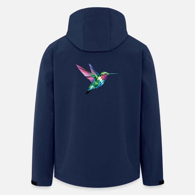 Kolibri - Cooles Vogel-Logo - Recycelte Männer Softshell-Jacke von Stanley/Stella - Navy