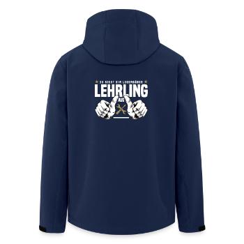 Lehrling - Recycelte Männer Softshell-Jacke von Stanley/Stella - Navy - Hinten - AI Model Male 185 light (185cm)