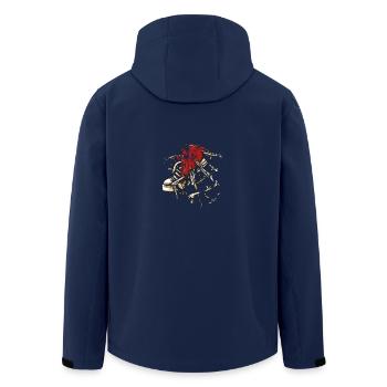 Sneaker - Recycelte Männer Softshell-Jacke von Stanley/Stella - Navy - Hinten - AI Model Male 185 light (185cm)