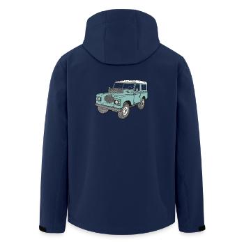 Land Rover 4 x 4 Land Rover Serie3 88" - Veste softshell homme en polyester recyclé Stanley/Stella - marine - Dos - AI Model Male 185 light (185cm)