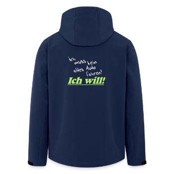 Auto Tuning Schrauber Kult Shirt, Altes Auto (25) - Recycelte Männer Softshell-Jacke von Stanley/Stella - Navy - Hinten - AI Model Male 185 light (185cm)