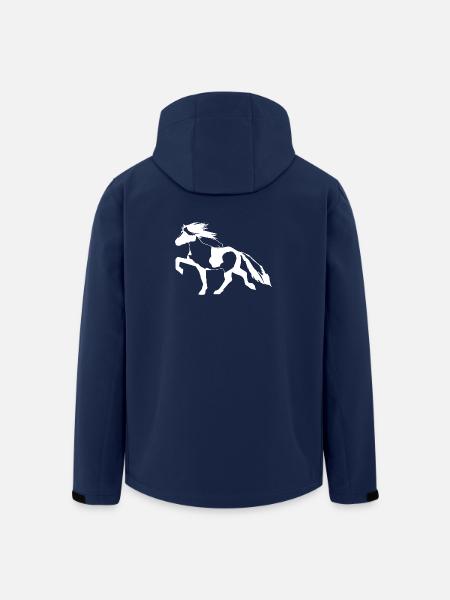 Schecke Islandpferd - Recycelte Männer Softshell-Jacke von Stanley/Stella - Navy