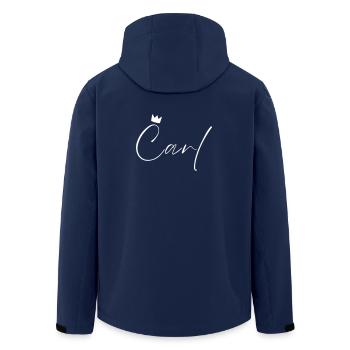 Carl Name König T-Shirt Geschenk Männer - Recycelte Männer Softshell-Jacke von Stanley/Stella - Navy - Hinten - AI Model Male 185 light (185cm)