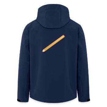 Motif au crayon simple – classique et créatif - Veste softshell homme en polyester recyclé Stanley/Stella - marine - Dos - AI Model Male 185 light (185cm)