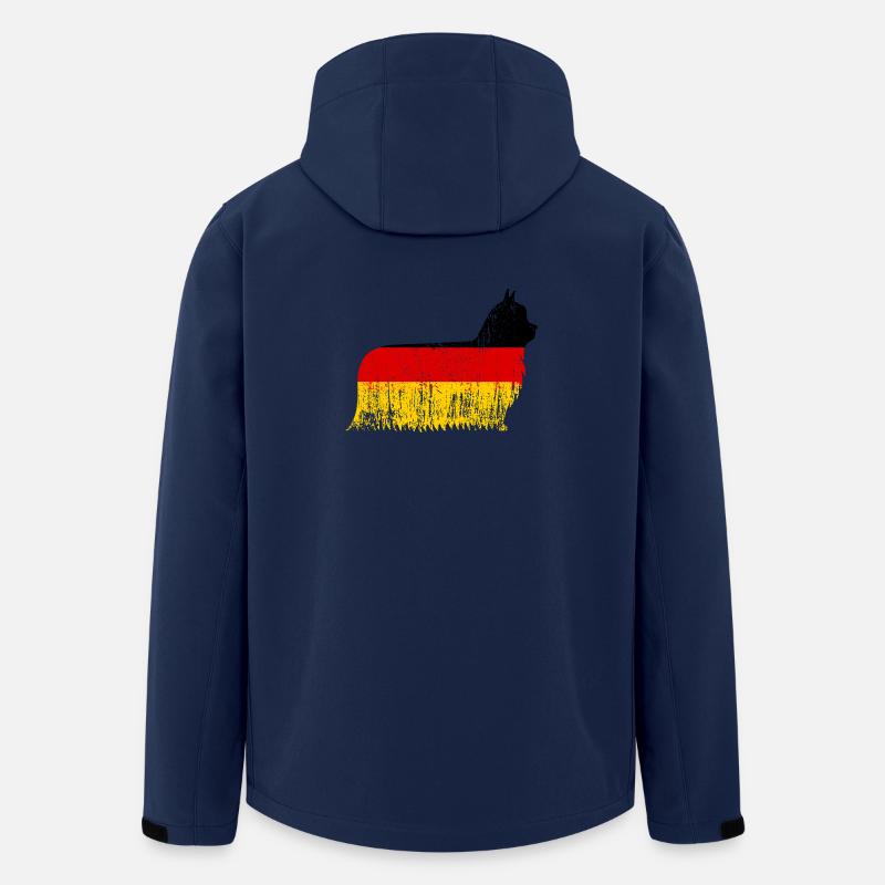 Yorkshire Terrier Drapeau de l’Allemagne - Veste softshell homme en polyester recyclé Stanley/Stella - marine