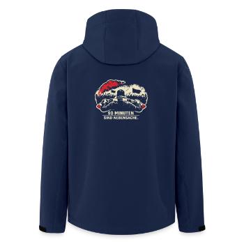 Fußball Fan Shirt – 90 Minuten sind Nebensache - Recycelte Männer Softshell-Jacke von Stanley/Stella - Navy - Hinten - AI Model Male 185 light (185cm)