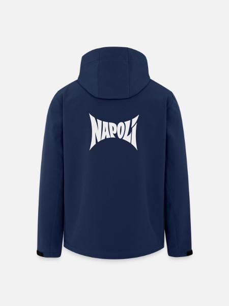 Conception typographique de Naples - Veste softshell homme en polyester recyclé Stanley/Stella - marine