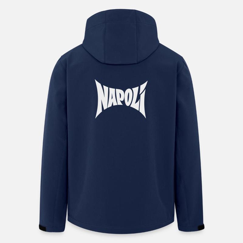 Napoli Typography Design - Men’s Recycled Softshell Jacket by Stanley/Stella - navy