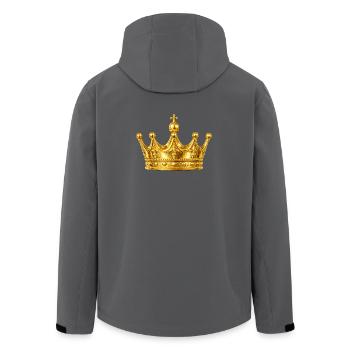 Golden Crown Ornament - Men’s Recycled Softshell Jacket by Stanley/Stella - anthracite - Back - AI Model Male 185 light (185cm)